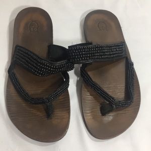 Target black beaded wood sandals
